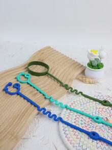 3 件/套婴儿玩具硅胶奶嘴夹、可调节弹性杯架，适用于婴儿推车、高脚椅、婴儿床、摇篮、购物车、汽车座椅、包包，可作为万圣节、感恩节、圣诞节婴儿礼物 - 彩色 - 查看 19