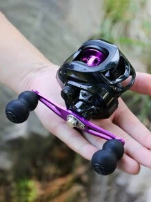 SOUGAYILANG 1Pc Baitcasting Fishing Reel 7.2:1 Gear Ratio Flexible And Convenient Magnetic Brake System Fishing Wheel Max Drag 11LB Casting Fishing Reel Great Fishing Tool! - Purple - View 9