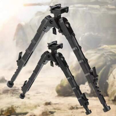 Trípode táctico de bambú V9 para exteriores, trípode ajustable de metal de 6 pulgadas con cabeza plana