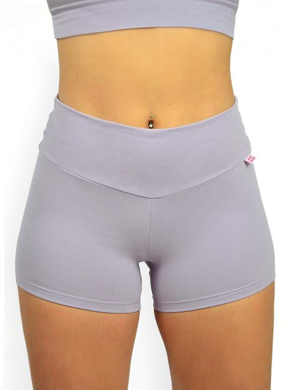 Shorts Curto Fitness De Poliamida Suplex Feminino Academia Cintura Alta - 1167