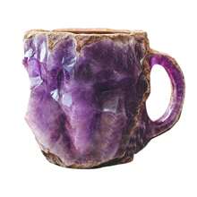 Imitation Mineral Crystal Coffee Resin Cup Large Capacity 400ml, Asymmetrical Creative Design Novel Coffee Cup Mug (Including Liner) - Multicolor - View 6