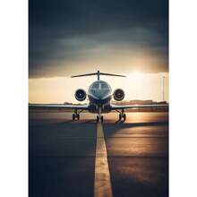 1 件黄色飞机风景海报飞机起飞日落墙壁艺术印刷日出办公室卧室墙壁艺术家居装饰无框架 - 彩色 - 查看 12