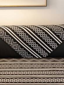 1 vỏ gối chống trượt cho ghế sofa phong cách retro mọi mùa - màu đen - Xem 15