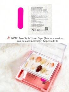 oulalis 100% Làm thủ công Nhấn vào móng tay Nhũ lấp lánh Nude Spar Đầu móng tay Nhấn vào móng tay Móng tay hình bầu dục ngắn Móng tay giả Thiết kế nghệ thuật làm móng có thể tái sử dụng cho gia đình sử dụng hàng ngày và các sản phẩm làm móng dự tiệc Đồ dùng làm móng - Nhiều màu - Xem 3