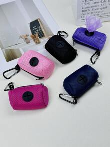 1pc Pet Waste Bag Holder, Dog Walking Pooper Scooper Bag Dispenser, Upgraded Version With Durable Carabiner