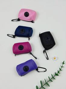 1pc Pet Waste Bag Holder, Dog Walking Pooper Scooper Bag Dispenser, Upgraded Version With Durable Carabiner