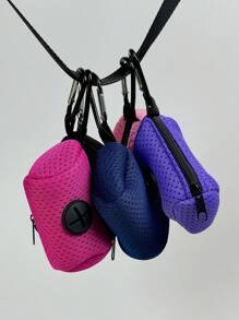 1pc Pet Waste Bag Holder, Dog Walking Pooper Scooper Bag Dispenser, Upgraded Version With Durable Carabiner