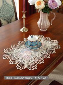 100% 涤纶面料精致水溶性刺绣镂空蕾丝桌布，家居装饰，家庭聚会，节日装饰，室内外派对婚礼装饰，1 件 - 彩色 - 查看 7