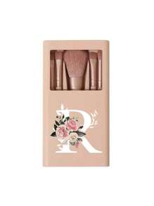 Set di pennelli cosmetici portatili color pelle con specchi, stampa floreale con lettere da A a Z, set di pennelli per trucco con setole morbide, pennelli da viaggio per il trucco con scatole a specchio, penne cosmetiche multifunzione mini, pennelli per fondotinta, pennelli per ombretti, strumenti di bellezza per principianti, pennello miscelatore, organizer per il trucco, rastrelliera per il trucco, include pennelli cosmetici, regali ideali per ragazze, set di strumenti per il trucco portatili, articoli da viaggio necessari, set di pennelli completo, set di pennelli per il trucco, kit di trucco completo, set di pennelli, set di pennelli per il trucco, set regalo per il trucco