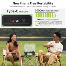 SILWISUN Vinyl Record Player 3 Speed Turntable With Bluetooth, Built In Battery, Portable Suitcase, Built In Speakers,Type-C Port 3.5mm Headphone Jack Aux In/RCA Out Pink For Home Decoration Gift Pink Green Black Brown - 綠色 - 查看 4