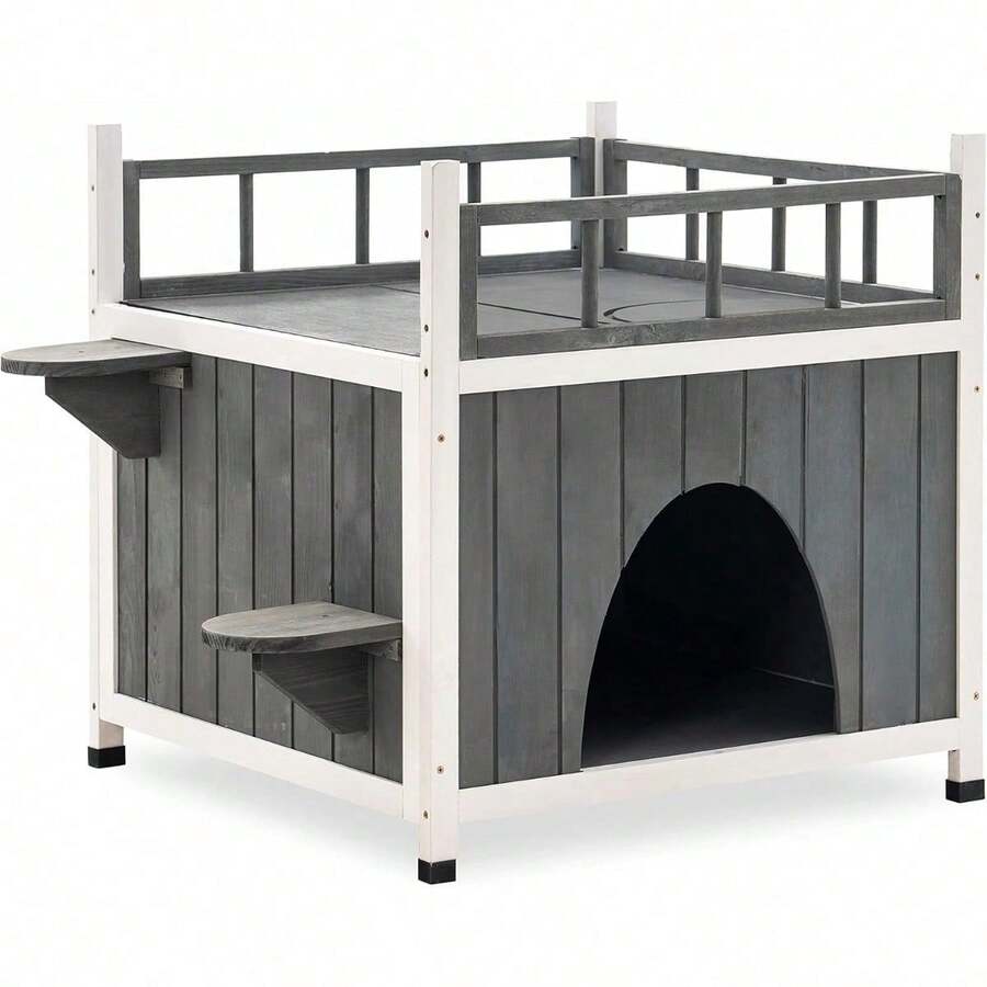 Cat House Shelter Outdoor Indoor, Feral Cat Enclosures Condo Small Pet
