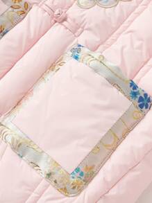 Balabala Girls' New Chinese-Style Padded Coat Embroidered Winter 2024 Collection