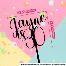 Customized Birthday Cake Decoration Banner, Happy Birthday Cake Decoration, Customized Acrylic, Suitable For Any Occasion, Birthday Anniversary Blessing, Family And Friends Gathering, Personalized,Wedding Essentials