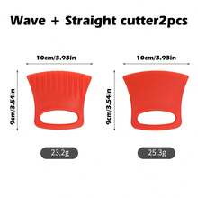 2 件装塑料波浪薯条切刀、肋条土豆刀、薯条切刀、厨房烹饪工具、刀具配件、蔬菜切割工具
