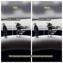 A Set Of 6 Martial Arts Character Statues, Plastic Car Dashboard Ornaments, Traditional Martial Arts Warrior Car Interior Decorations