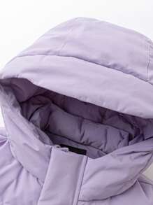 mini bala Heat-Retaining Protective Down Jacket For Boys, Girls, And Families Thick Winter Collection - Pink Purple - View 6