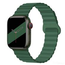 Pulseira Magnética Compatível com Pulseiras Apple Watch 45mm 38mm 49mm 40mm 42mm 41mm Pulseira Esportiva de Silicone Apple Watch Series Ultra 9 6 5 7 8 Se 44mm - 38mm/40mm/41mm - Visão 8
