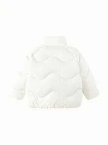 Balabala Girls' Short Down Jacket New Chinese-Style Winter 2024 Collection With Stand-Up Collar - Beige - View 5