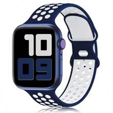 运动硅胶表带兼容 Apple Watch 表带 41 毫米 40 毫米 38 毫米 45 毫米 44 毫米 42 毫米 49 毫米 女式男式，柔软防水表带兼容 Apple Watch 表带系列 10 9 8 7 6 5 4 3 2 1 SE Ultra - 42mm/44mm/45mm/49mm - 查看 17