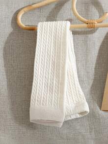1 quần legging dệt kim cáp cho bé gái, phong cách tối giản sang trọng, cạp cao, thích hợp để mặc tã, thoải mái, mềm mại, thân thiện với da, không bó sát, phong cách Tây Ban Nha để mặc bên trong hoặc bên ngoài - Nhiều màu - Xem 15