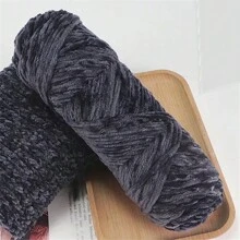 Pacote com 1 fio de poliéster chenille, 100 g cada, fio grosso para tricô de crochê em cores sortidas para artesanato, chapéus, cobertores, cachecóis - fio de lã macio e grosso para projetos de crochê para iniciantes e adultos - Multicolorido - Ver 17