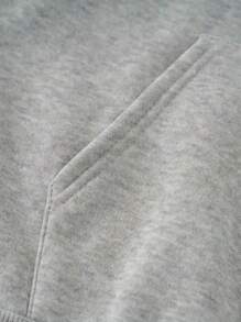 Hombres Sudadera con estampado de extraterrestre - Gris - Ver 3