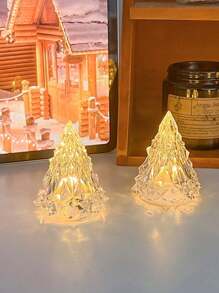 1/3/5 piezas Lámpara de luz de noche en forma de montaña de hielo y árbol de Navidad de diamante, adecuada para fiestas festivas, bodas y regalos