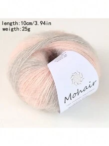 1 Pc 25g Multicolor Gradient Mohair Yarn, Fio Único Tingido à Mão para Suéteres de Tricô DIY, Cachecóis, Xales, Almofadas e Outras Peças de Vestuário