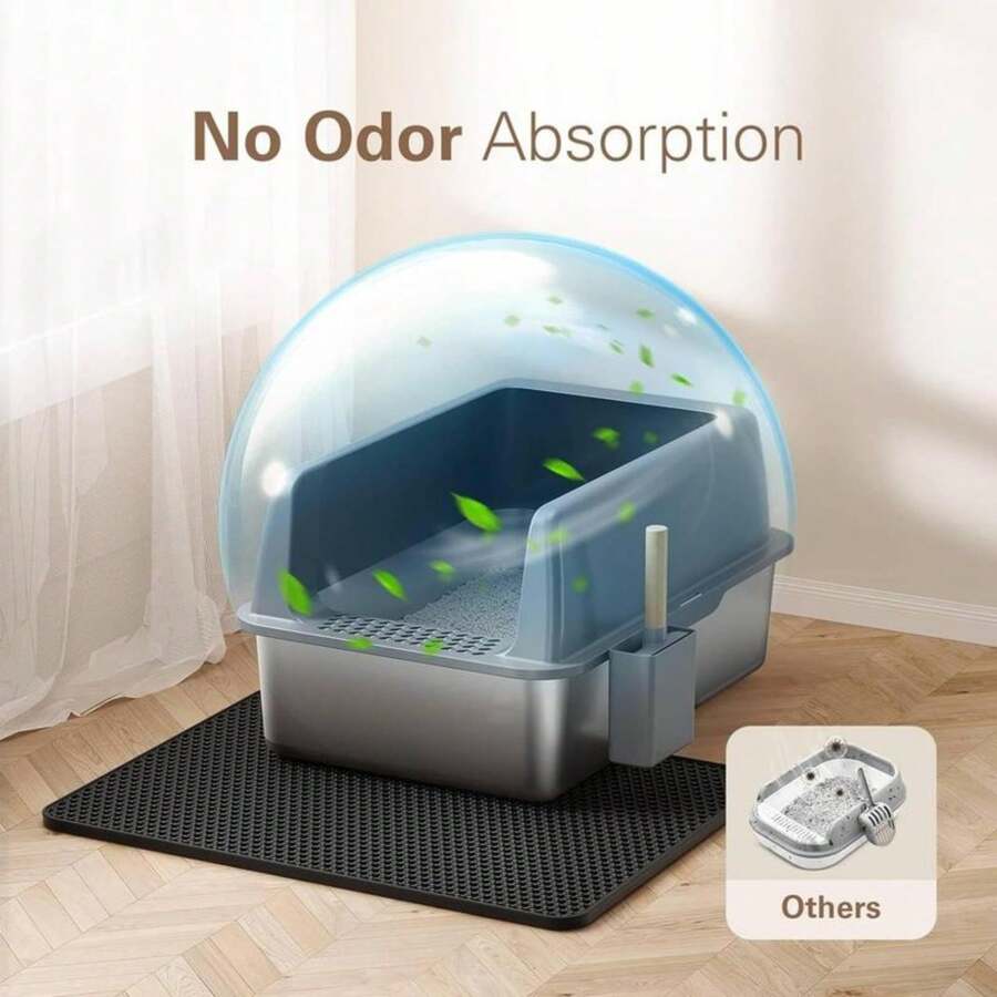 Stainless Steel Litter Box With Lid, Extra Large Cat Litter Box, XL