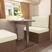 4pcs/Sets Of Modern RV Camper Bench Cover, RV Sofa Cover (2 Cushion Covers And 2 Backrest Covers), Anti-Fouling Sofa Cover, Sofa Decoration. - Beige - View 4