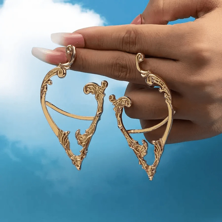 1 chiếc khuyên tai thanh lịch & thời trang, khuyên tai quấn tai sang trọng, phù hợp cho trang phục hàng ngày, tiệc tùng, xuân/hè, món quà tuyệt vời cho bạn bè và gia đình hóa trang - Nhiều màu - Xem 1