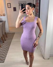 Dress With Flower - Màu Lilac Tím - Xem 1