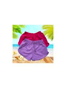 SHORT TACTEL WOMEN'S BEACH - Hot Pink - View 6