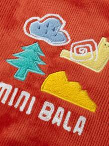 mini bala Boys' And Girls' Warm Two-In-One Cute Top 2024 Winter New Collection - Red - View 8