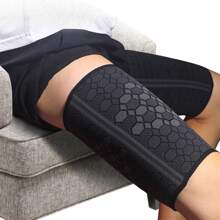 5PCS Thigh Support Compression Sleeve Leg Brace Hamstring Swelling Quadriceps Relief - Black - View 10