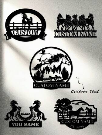 1pc Customized Rural Charm Horse Name Logo - Personalized With Your Horse Name, Handmade Wooden Stable Sign,Multi-Functional,Adjustable,Durable,Ornamental,Reusable,Exquisite,Adorable,High-Quality,Modern,Colorful,Cute,Comfortable,Stylish,Custom,Personalized,Unique,Ideal Gifts For Him,Ideal Gifts For Her,Boyfriend,Girlfriend,Dad,Mom,Family,Friends,Son,Daughter,Office,Tea Room,School,Home,Home Refresh,Customized Crafts