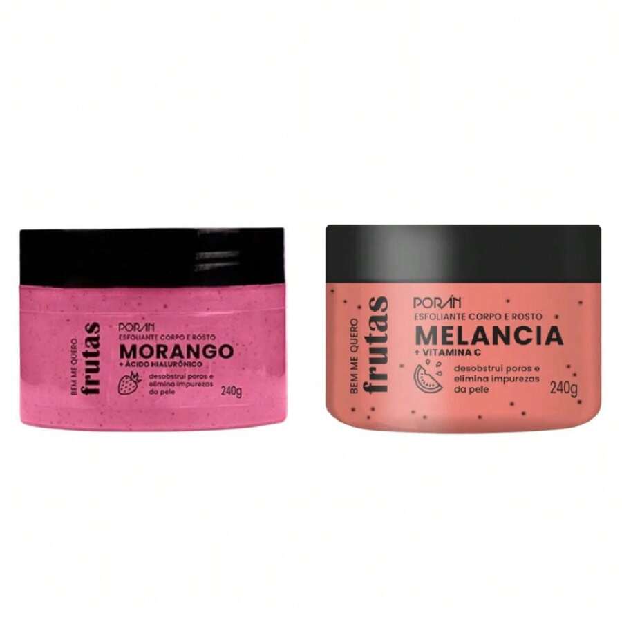 Exfoliating Soap Cream Body Moisturizer Bath PORAN Fruit Watermelon Liquid Body And Face Similar To Labotrat - 草莓+西瓜 - 查看 1