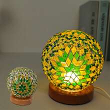 Đèn ngủ Bohemian bằng thủy tinh khảm trang trí nhà cửa đèn bàn phòng ngủ với bầu không khí tiệc tùng xung quanh cao cấp - Nhiều màu - Xem 11