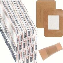 Parche adhesivo impermeable y transpirable de gran tamaño, de color piel, cómodo y flexible para el cuidado de heridas, adecuado para cortes y abrasiones menores, previene la infección de heridas. Se enviarán colores y estilos al azar para el botiquín de emergencia.