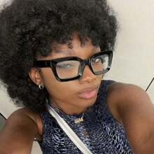 1 件女士方形电脑眼镜 - 黑色 - 查看 1