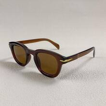 1 件时尚男女通用椭圆形装饰眼镜休闲太阳镜配饰 - 彩色 - 查看 11