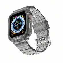 Dây đeo đồng hồ chống rơi trong suốt có vỏ bảo vệ tương thích với Apple Watch Dây đeo đồng hồ trong suốt TPU tương thích với Apple Watch Series 9 8 7 6 5 4 3 2 1 SE ULTRA dành cho nam nữ 38mm 40mm 41mm 42mm 44mm 45mm 49mm - Trong sáng - Xem 9
