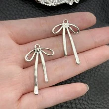 20 件混合时尚金属蝴蝶结饰物可爱蝴蝶结吊坠适用于 DIY 珠宝耳环项链手链工艺品配件