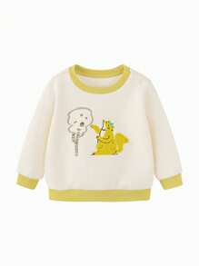 mini bala Áo nỉ co giãn lót nhiệt cho bé gái Bộ sưu tập mùa đông 2024 - trắng - Xem 4