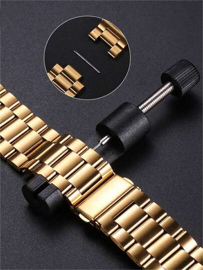 Herramienta ajustadora de correa de reloj - 5 piezas, Acero fácil para quitar la correa y cambiar eslabones de la cadena, Plástico duradero