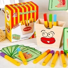 Wooden Realistic Hamburger Sandwich Stacking Toy Set, Food Cutting Play Kitchen Cookware Play Set, Christmas Gift For Kids - Hamburger Sandwich - View 4