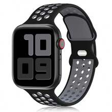 运动硅胶表带兼容 Apple Watch 表带 41 毫米 40 毫米 38 毫米 45 毫米 44 毫米 42 毫米 49 毫米 女式男式，柔软防水表带兼容 Apple Watch 表带系列 10 9 8 7 6 5 4 3 2 1 SE Ultra - 42mm/44mm/45mm/49mm - 查看 6