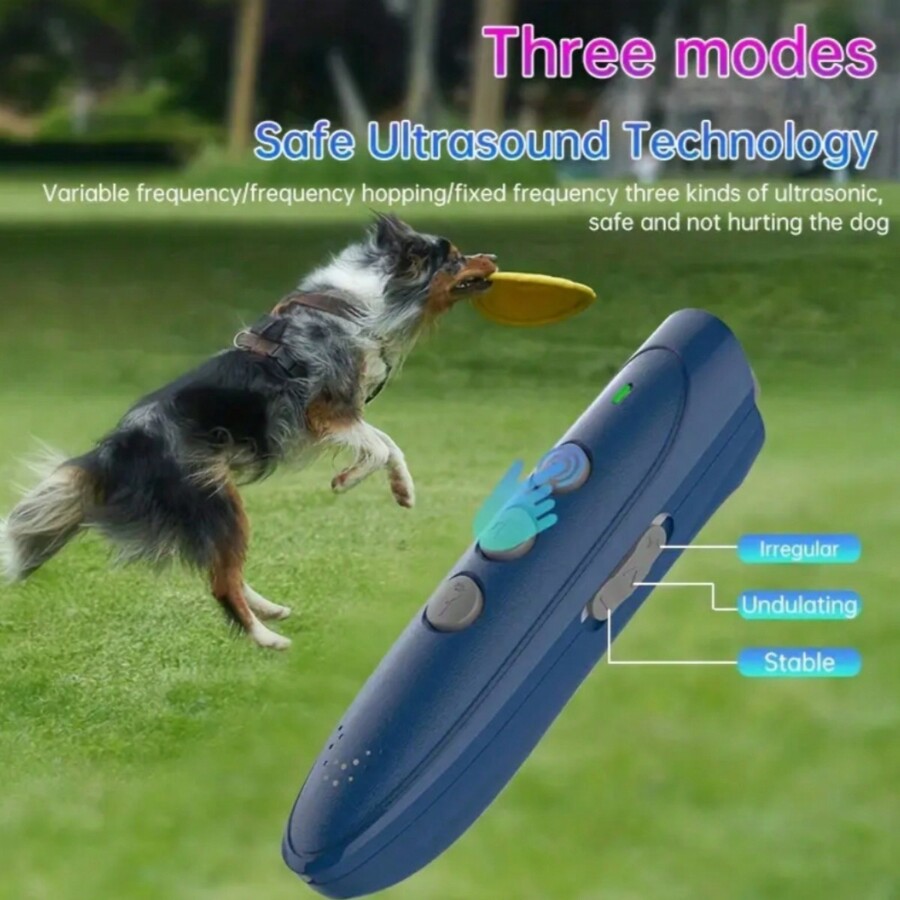 1pc Ultrasonic Dog Repeller Mini Handheld AntiBarking Tool Stop