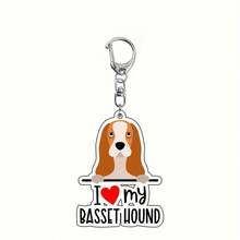 Móc khóa giống chó Acrylic - Móc khóa chủ đề I Love My Dog - Móc khóa xe hơi dành cho người yêu động vật với nhiều giống chó khác nhau làm quà tặng sinh nhật và trang trí túi xách - One Piece - Nhiều màu - Xem 23
