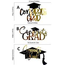 1 cái/3 cái/5 cái Mũ Cử Nhân Chúc Mừng Tốt Nghiệp Acrylic Trang Trí Bánh Tốt Nghiệp Acrylic Vàng, Cho Lễ Tốt Nghiệp Tiệc Bánh Trang Trí Bên Cạnh - Nhiều màu - Xem 8